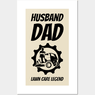 Husband Dad Lawn Care Legend Posters and Art